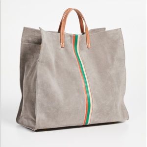 Clare V simple tote gray suede BRAND NEW